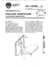 Устройство для сборки криволинейной секции судна (патент 1197920)