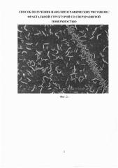 Способ получения нанолитографических рисунков с фрактальной структурой со сверхразвитой поверхностью (патент 2624983)