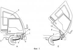 Откидная кабина грузового автомобиля (патент 2498921)