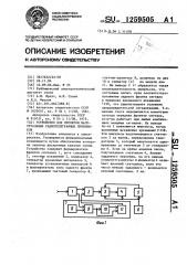 Устройство для проверки магистральных радиотелеграфных приемников (патент 1259505)