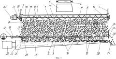 Аэрожелоб с двухкареточным устройством отсечки для сушки несыпучих и сыпучих материалов (патент 2499212)