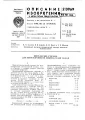 Керамический стержень для механизированной электродуговой сварки (патент 210969)