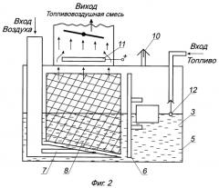 Способ приготовления топливовоздушной смеси и устройство для его осуществления (патент 2404369)