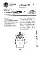 Устройство для заделки торцов бумажной упаковки конических изделий с отверстием (патент 1685797)