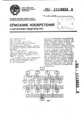 Многомерный распределитель импульсов (патент 1113833)