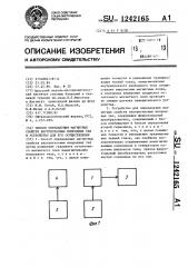 Способ определения магнитных свойств внутриглазных инородных тел и устройство для его осуществления (патент 1242165)