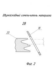 Двухкаскадный измельчитель материала (патент 2577631)