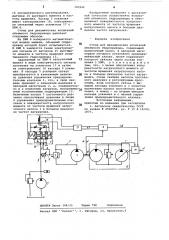Стенд для динамических испытаний объемного гидропривода (патент 723242)
