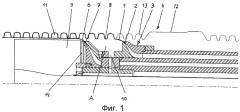 Способ и устройство для изготовления термопластичной трубы с двойными стенками и соединительной муфтой (патент 2290309)
