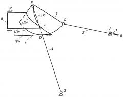 Механизм с двухслойным перекатывающимся рычагом (патент 2632558)