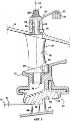 Направляющая ступень компрессора газотурбинного двигателя с лопатками с изменяемым углом установки и газотурбинный двигатель (патент 2490476)