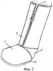 Конструкция обуви для животного (патент 2349082)