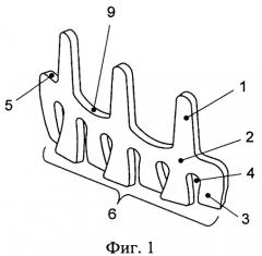 Дентальный листовидный гребешковый имплантат (патент 2515162)