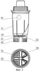 Фильтрующий модуль устройства для очистки жидкости (варианты) (патент 2540159)