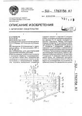 Устройство для двусторонней обработки плоских деталей (патент 1763156)
