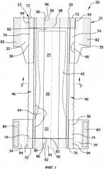 Составной эластичный элемент для ног и клапанов для абсорбирующего изделия и способ его изготовления (патент 2592774)