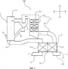 Котел на гранулированном топливе с регенеративным нагревателем роторного типа (патент 2612680)