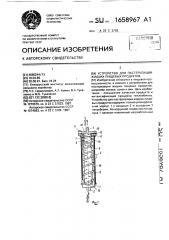 Устройство для пастеризации жидких пищевых продуктов (патент 1658967)