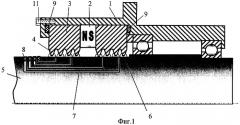 Магнитожидкостное уплотнение вала (патент 2306467)