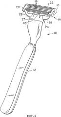 Бритвенная система, содержащая ручку и сменный картридж (патент 2333096)