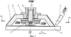Способ подачи смазочно-охлаждающей жидкости при плоском торцовом шлифовании (патент 2261166)