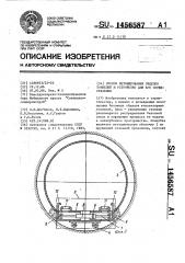 Способ бетонирования обделок тоннелей и устройство для его осуществления (патент 1456587)