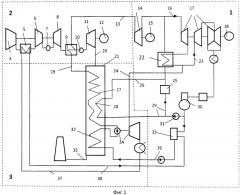 Парогазовая надстройка паротурбинного энергоблока с докритическими параметрами пара (патент 2525569)