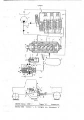 Гидропневматическая система тракторного поезда (патент 727493)