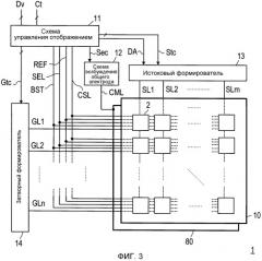 Схема пикселя и устройство отображения (патент 2504022)