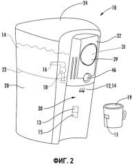 Устройство для выдачи напитка из жидкого концентрата/экстракта со сменным картриджем с концентратом/экстрактом (патент 2383481)