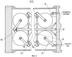 Горизонтальный многополочный каталитический реактор для теплонапряженных процессов химического синтеза (патент 2266781)