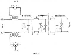 Устройство для защиты средств железнодорожной автоматики от грозовых и коммутационных перенапряжений (патент 2247459)