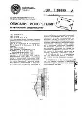 Устройство для тампонирования скважин (патент 1189999)