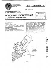Устройство для обработки поверхности прикусного шаблона (патент 1093334)