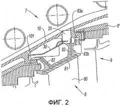 Газотурбинный двигатель с устройством для блокировки вращения сегмента направляющего аппарата в картере и блокировочный штифт, препятствующий вращению (патент 2558174)