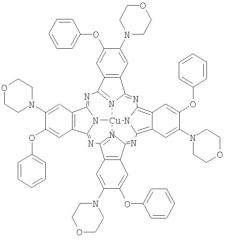 Тетра-4-(морфолин-4-ил)-тетра-5-(фенокси)фталоцианин меди (патент 2354657)