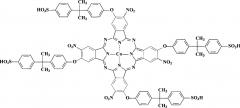 Тетра-4-{ 4-[1-метил-1-(4-сульфофенил)этил]фенокси} -тетра-5-нитрофталоцианин кобальта (патент 2622290)