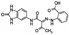 2-[[1-[[(2,3-дигидро-2-оксо-1н-бензимидазол-5-ил)-амино]карбонил]-2-оксопропил]азо]бензойная кислота и способ ее получения (патент 2425075)