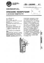 Устройство для распиливания камня (патент 1263863)