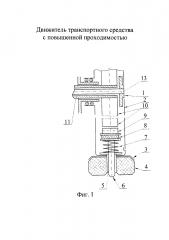 Движитель транспортного средства с повышенной проходимостью (дтсспп) (патент 2622169)
