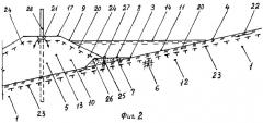 Гидротехнический канал на многолетнемерзлых грунтах склона (патент 2385985)
