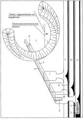 Способ открыто-подземной разработки мощного одиночного крутонаклонного угольного пласта (патент 2555997)