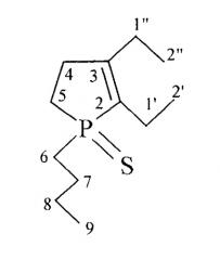 Способ получения 2,3-диалкил-1-фенил(алкил)замещенных фосфол-2-ен-1-сульфидов (патент 2556008)