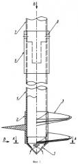 Рабочий орган для устройства винтонабивных свай (патент 2385383)