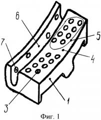 Гребневая биметаллическая тормозная колодка с глубокой гребневой частью (патент 2412842)