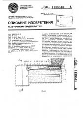 Устройство для выпуска руды (патент 1138518)