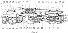Железнодорожное тяговое транспортное средство с трехосными тележками (варианты) (патент 2307752)