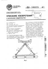 Сельскохозяйственное орудие (патент 1402273)