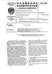 Устройство для автоматического контроля работоспособности клапанов турбины (патент 687246)