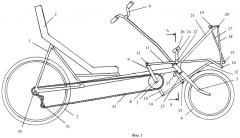 Велосипед рикамбент с линейным приводом (патент 2449914)